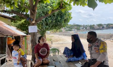 Terkait-Covid-19,-Bhabinkamtibmas-Himbau-Masyarakat-di-Kelurahan-Namosain