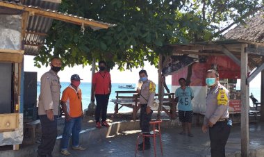 Bhabinkamtibmas-Polsek-Kelapa-Lima-Himbau-Warga-Kelurahan-LLBK-Agar-Cegah-Virus-Corona