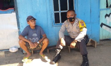 Untuk-Sampaikan-Adaptasi-Kebiasaan-Baru,-Bhabinkamtibmas-Kelurahan-Bakunase-II--Melaksanakan-Sambang-Serta-Memberikan-Himbauan-Kamtibmas