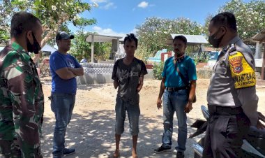 Bhabinkamtibmas,-Babinsa-Dan-Kepala-Kelurahan-Airnona-Melaksanakan-Patroli-Dialogis