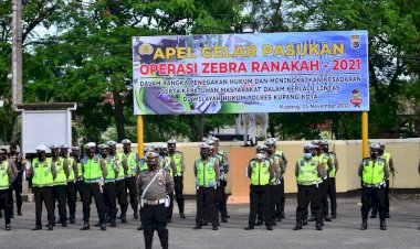 Polres-Kupang-Kota-Laksanakan-Apel-Gelar-Pasukan-Operasi-Zebra-Ranakah-2021-Di-Mapolres-Kupang-Kota
