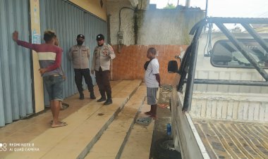 Porsonel-Polsek-Kelapa-Lima-Laksanakan-Patroli-Himbauan-Penertiban-Prokes