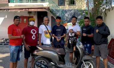 SATUAN-RESKRIM-POLRESTA-KUPANG-KOTA-AMANKAN-TERSANGKA-PENGGELAPAN-SEPEDA-MOTOR