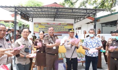 Polresta-Kupang-Kota-dan-Kejaksaan-Negeri-Kota-Kupang-Lakukan-Pemusnahan-Barang-Bukti