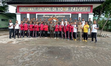 Jalin-Sinergitas,-Polsek-Alak-dan-Batalyon-Infanteri-743/PSY-laksanakan-Olahraga-Bersama