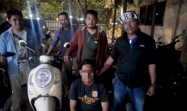 Reskrim-Polsek-Kelapa-Lima,-Berhasil-Tangkap-Terduga-Pelaku-Penggelapan-Sepeda-Motor.