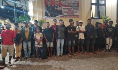 Hendak-Diberangkatkan-Ke-Luar-Negeri,-19-Orang-Terduga-Terkait-TPPO,-Diamankan-Oleh-Polsek-Alak.