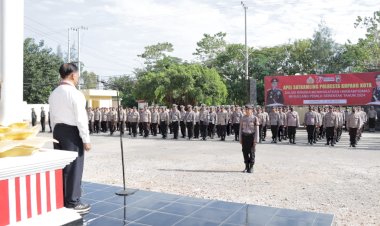 Jelang-Pemilu-2024,-Polresta-Kupang-Kota-Gelar-Apel-Satkamling-Wujudkan-Harkamtibmas-Dengan-Pam-Swakarsa