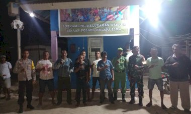 Bhabinkamtibmas-Oesapa,-Babinsa-dan-Perangkat-Pos-Kamling-Laksanakan-Patroli-Bersama.
