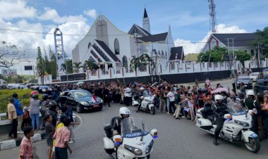 Kunker-Presiden-Joko-Widodo,-Personel-Polresta-Kupang-Kota-Amankan-Rute-Perjalanan-dan-Lokasi-Kegiatan