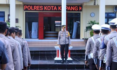 Apel-Konsolidasi-Polresta-Kupang-Kota,-Usai-Pengamanan-Hari-Paskah-di-Kota-Kupang