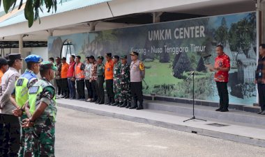 Kapolresta-Kupang-Kota-Ikut-Apel-Penutupan-Posko-Terpadu,-Angkutan-Hari-Raya-Idul-Fitri-di-Bandara-El-Tari-Kondusif