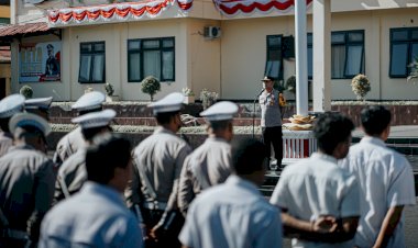 Apel-Pagi-Personel,-Kapolresta-Aldinan-Manurung:-Jaga-Netralitas-Jelang-Pilkada-Serentak-2024