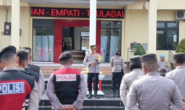 Arahan-Apel-Pagi,-Kabag-Ops-Polresta:-Kerjasama-dan-Saling-Mendukung-Beri-Pelayanan-Terbaik-Bagi-Masyarakat