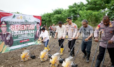 Wujudkan-Ketahanan-Pangan,-Kapolresta-Aldinan-Manurung-Bersama-Pemkot-Kupang-Tanam-Jagung-di-Naioni
