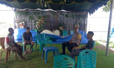 Cegah-Gangguan-Kamtibmas,-Bhabinkamtibmas-Kolhua-Himbau-Warga-Jelang-Pesta-Syukuran-Pernikahan.