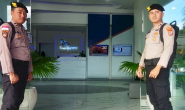 Pastikan-Aman,-Unit-Pam-Obvit-Polresta-Jaga-Kantor-Pegadaian-dan-Bank-di-Kota-Kupang.