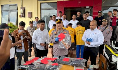 Kapolresta-Kupang-Kota-Rilis-Kasus-Pembunuhan-Berencana-di-Manulai-Dua,-Empat-Tersangka-Diancam-Hukuman-Mati.