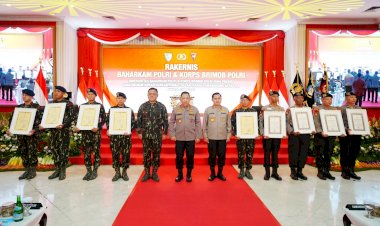 Kapolri-Instruksikan-Kawal-Program-Pemerintah-hingga-Tingkatkan-Kemampuan-Personel-di-Rakernis-Baharkam-Korbrimob