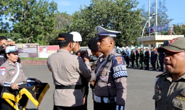 Apel-Gelar-Pasukan-Operasi-Patuh-Turangga,-Kapolresta-Kupang-Kota:-Wujudkan-Tertib-Berlalu-Lintas-Menuju-Indonesia-Emas.