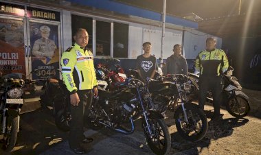 Satlantas-Polresta-Kupang-Kota-Gelar-Patroli-Dini-Hari,-Bubarkan-Balap-Liar-dan-Tertibkan-Knalpot-Racing.