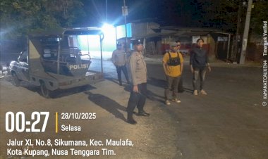 Kanit-Samapta-IPTU-Wempi-Pimpin-Patroli-Cipta-Kondisi,-Upaya-Polsek-Maulafa-Jamin-Keamanan-Warga-di-Malam-Hari.
