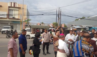 Polsek-Kota-Lama-Pengamanan-Peresmian-Gedung-Pastoral-dan-Misa-Ekaristi-Pesta-Pelindung-Gereja-Santo-Andreas-Lasiana