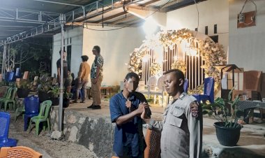 Polsek-Maulafa-Tindaklanjuti-Pengaduan-Warga-via-Call-Center-110,-Hentikan-Pesta-Pernikahan-yang-Melewati-Batas-Waktu.