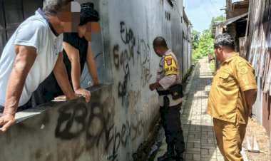 Bhabinkamtibmas-Batuplat-Fasilitasi-Penyelesaian-Masalah-Limbah-Rumah-Tangga-Warga