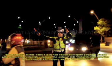 Gatur-Lalin-Sore-Hari,-Satlantas-Polresta-Kupang-Kota-Jamin-Keamanan-dan-Keselamatan-Masyarakat.
