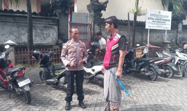 Rangkaian-Hari-Nyepi,-Polsek-Kota-Lama-Amankan-Persembahyangan-Melasti-di-Pura-Oebanantha.