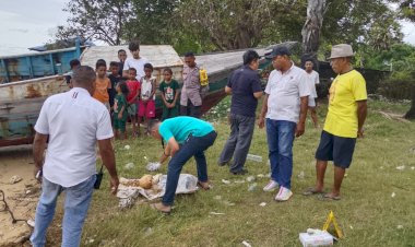 Respon-Cepat-Laporan-Warga,-Polsek-Kota-Lama-Amankan-Temuan-Tengkorak-di-Pesisir-Pantai-Nunsui-Oesapa.