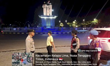 Patroli-Dini-Hari-Polresta-Kupang-Kota-Jaga-Kamtibmas-Tetap-Kondusif,-Kapolresta-Kombes-Djoko-Tekankan-Respons-Cepat-Aduan-Warga.