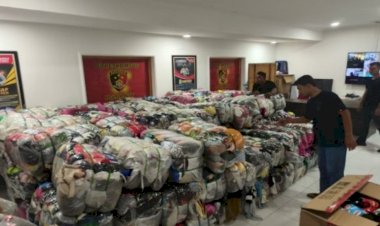 Polda-NTT-Bongkar-Jaringan-Penyelundupan-Thrifting-Ilegal,-157-Ballpress-Diamankan.