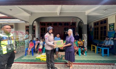 Satlantas-Polresta-Kupang-Kota-Gelar-Jumat-Berbagi,-Tebar-Kepedulian-di-Panti-Asuhan-Bakti-Luhur.