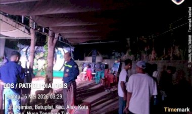 Bhabinkamtibmas-Batuplat-Respons-Cepat-Keluhan-Warga,-Hentikan-Pesta-yang-Berlangsung-Hingga-Dini-Hari.