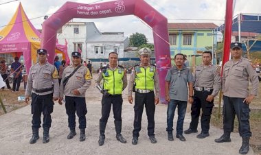 Polsek-Maulafa-Amankan-Jalan-Santai-Pembukaan-Festival-Budaya-Kelurahan-Kolhua-Sambut-HUT-ke-81-RI