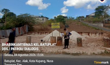 Bhabinkamtibmas-Batuplat-Tindaklanjuti-Aduan-Dugaan-Penyerobotan-dan-Pengrusakan-di-Lahan-Warga