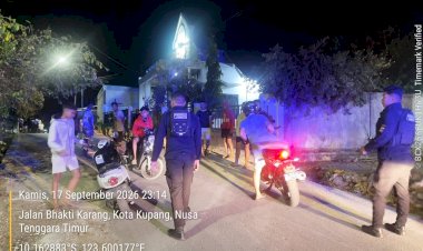 Gerak-Cepat-Samapta-Polresta-Kupang-Kota-Respons-Laporan-Keributan-di-Cabang-Air-Oebobo,-Empat-Pemuda-Diamankan.