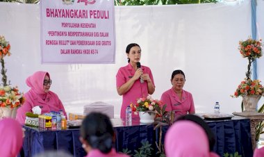 Di-Sela-Kunjungan-Kerja-Kapolresta-Kupang-Kota,-Bhayangkari-Hadirkan-Pemeriksaan-Kesehatan-Gigi-Gratis.