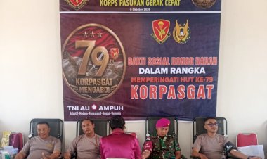 Sinergitas-TNI-Polri-dan-Wujud-Kepedulian-Sosial,-Personel-Polsek-Maulafa-Donor-Darah-HUT-ke-79-KORPASGAT-di-Lanud-El-Tari-Kupang.