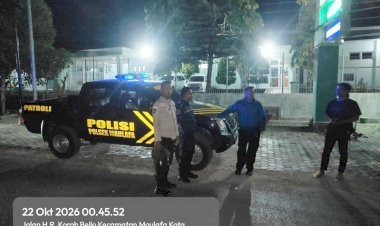 Patroli-Lampu-Biru-Dini-Hari-Polsek-Maulafa-Jaga-Kamtibmas-Wilkum,-Tertibkan-Pesta-yang-Ganggu-Warga-di-Bello.