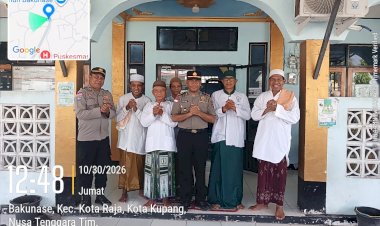 Jumat-Keliling-di-Masjid-Baiturrahman-Bakunase,-Kapolsek-Kota-Raja-Pererat-Silaturahmi-dan-Serap-Aspirasi-Jamaah.