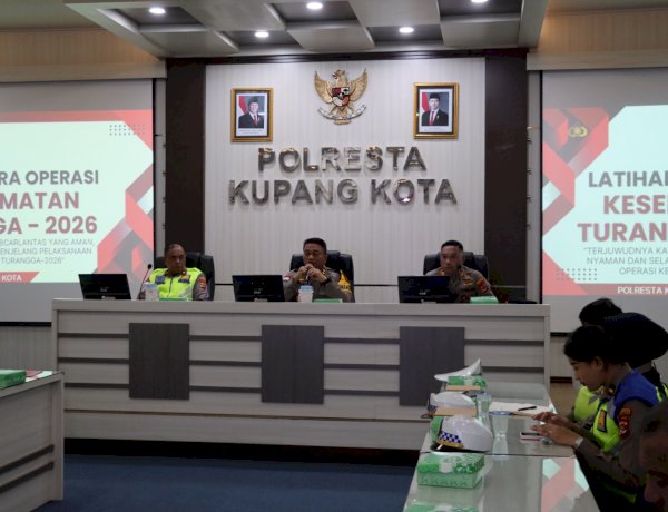 Matangkan Kesiapan Personel, Polresta Kupang Kota Gelar Latpraops Keselamatan Turangga 2026.