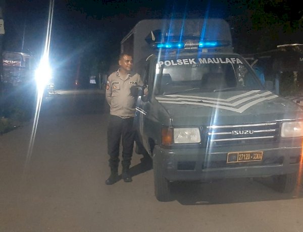 Patroli Dini Hari, Personel Polsek Maulafa Pastikan Situasi Kamtibmas Wilayah Hukum Tetap Aman dan Kondusif.