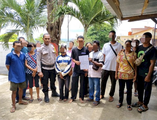 Problem Solving Bhabinkamtibmas Naioni, Kasus Penganiayaan Diselesaikan Secara Damai di Polsek Alak.