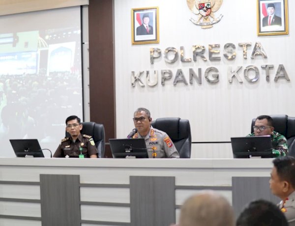 Jelang Operasi Ketupat 2026: Kapolresta Kupang Kota dan Forkopimda Ikuti Rakor Lintas Sektoral Bersama Kapolri.