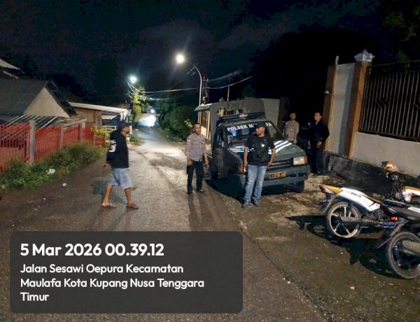 Polsek Maulafa Patroli Malam hingga Dini Hari, Tindak Lanjuti Laporan Warga dan Antisipasi Gangguan Kamtibmas.