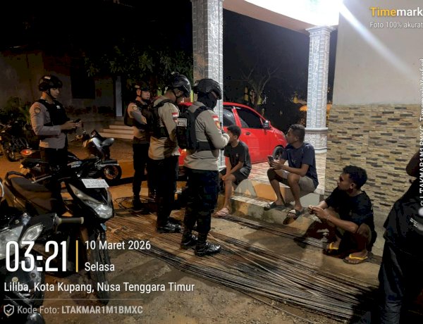 Pastikan Kamtibmas Subuh Kondusif, Sat Samapta Polresta Kupang Kota Sisir Kawasan Pemukiman dan Rumah Kosong.
