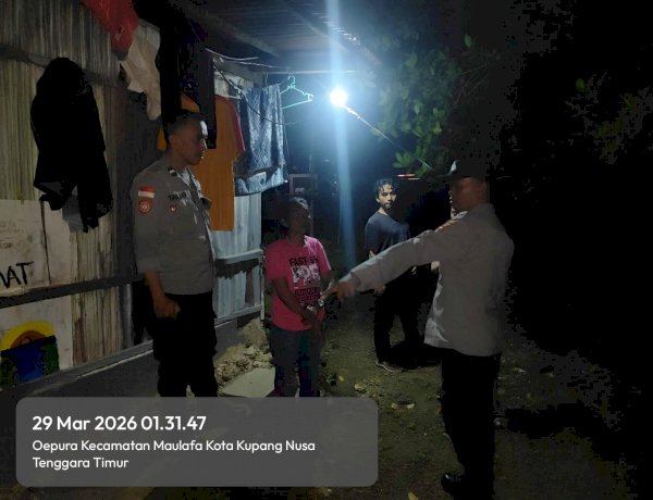 Patroli Dini Hari Polsek Maulafa Jaga Kamtibmas Kondusif, Respons Cepat Kasus KDRT di Oepura.